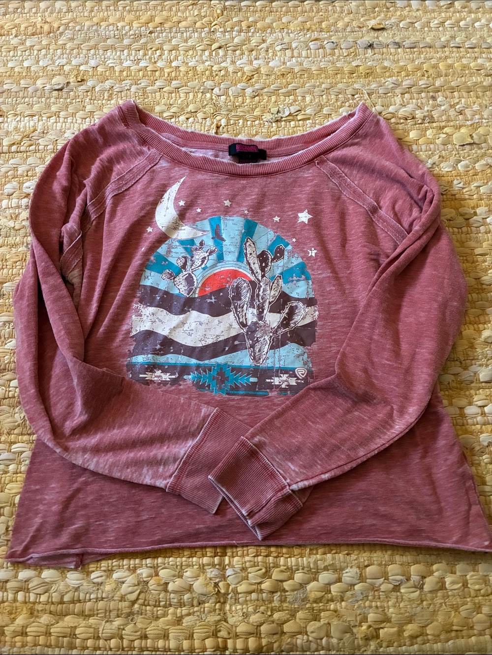 Rock & Roll Cowgirl Mauve Southwestern Graphic Pullover